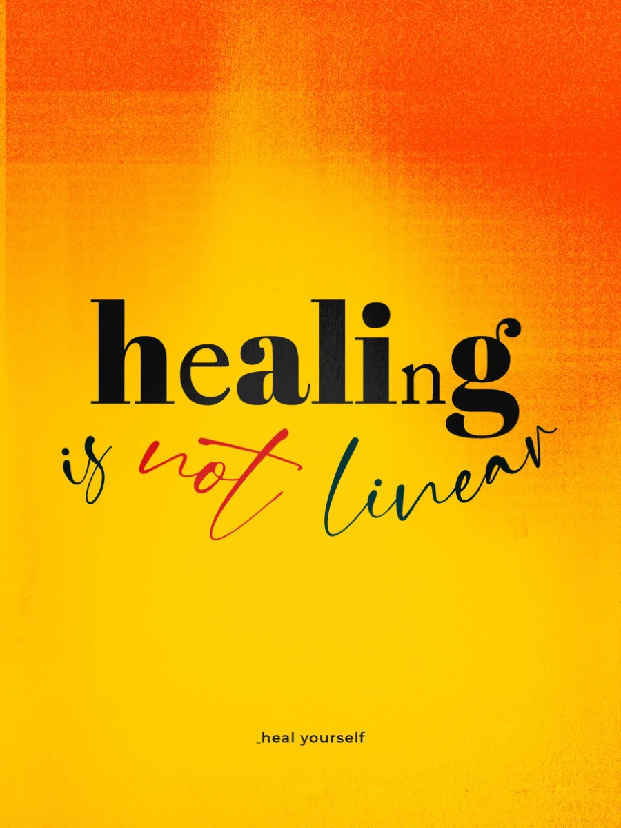 poster affirmation healing is not linear