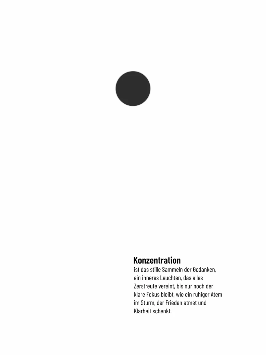 poster fokus und konzentration