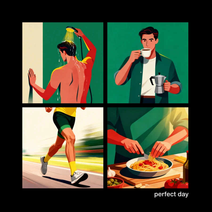 poster perfect day joggen