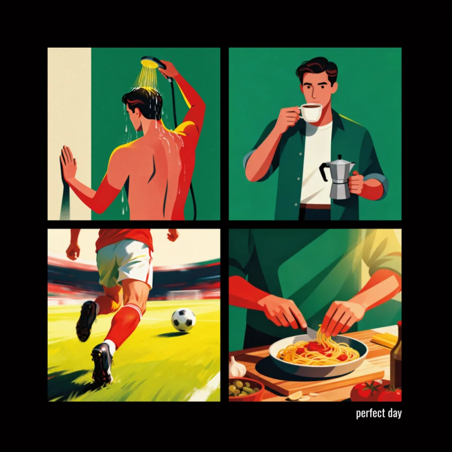 poster perfect day radfahren